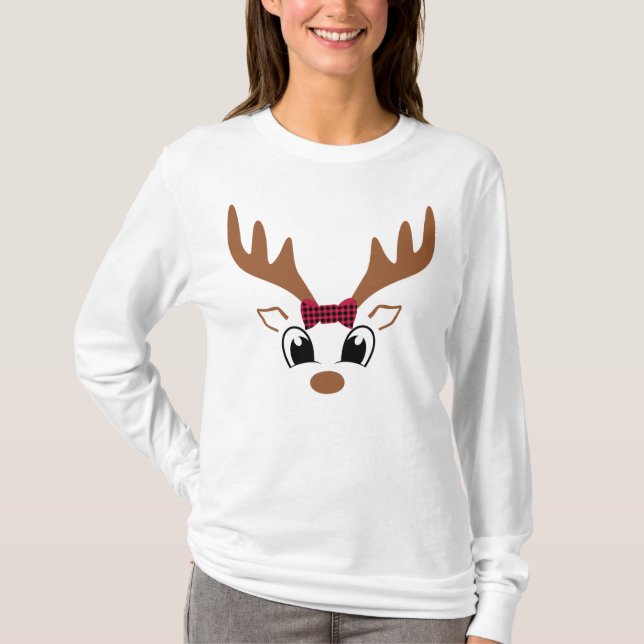 Camiseta de Natal de Reindeer (Frente)