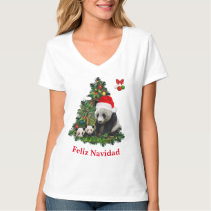 Camiseta de Natal de Ursos Panda
