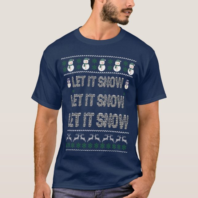 Camiseta de Natal - Design de Jingle de Férias (Frente)