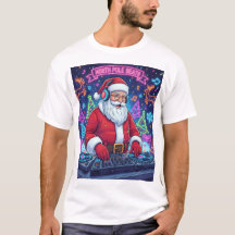 Camiseta de Natal DJ Papai Noel