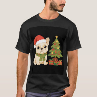 Camiseta de Natal do Bulldog Francês