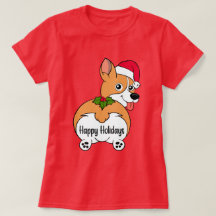 Camiseta de Natal do Cão Corgi