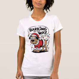 Camiseta de Natal do Cão de Barco