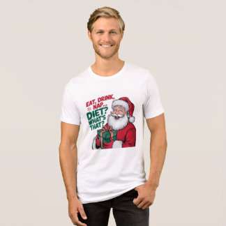 Camiseta de Natal do Papai Noel Cozy Eat Drink Nap
