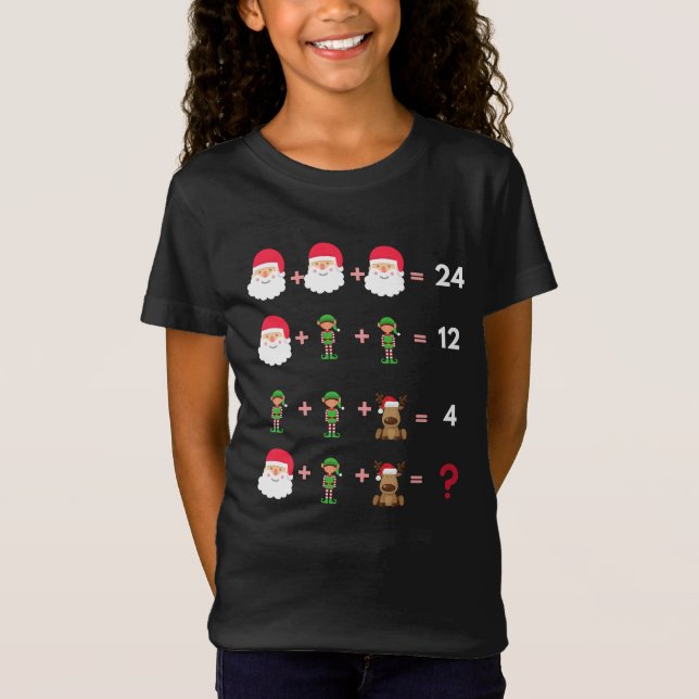 Camiseta de Natal do Professor de Matemática (Frente)