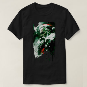 Camiseta de Natal do Santa Claus Ink Splatter