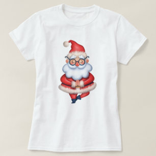 Camiseta de Natal do Yoga Santa