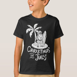 Camiseta De Natal Em Julho Surfando Camiseta Do Pa