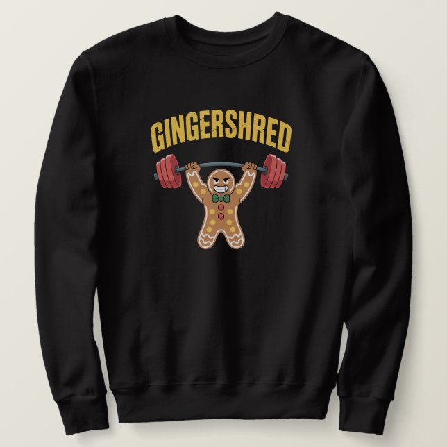 Camiseta de Natal Engraçada do Ginásio Gingershred (Frente do Design)