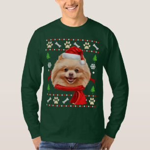 Camiseta de Natal Feia de Cachorro da Pomerânia