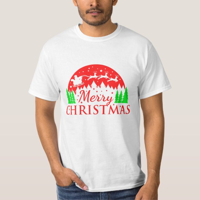 Camiseta de Natal Feliz dos Homens (Frente)