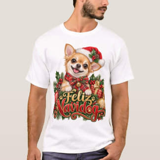 Camiseta de Natal Feliz Navidog Chihuahua