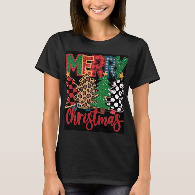 Camiseta de Natal Feliz para Mulheres (Frente)