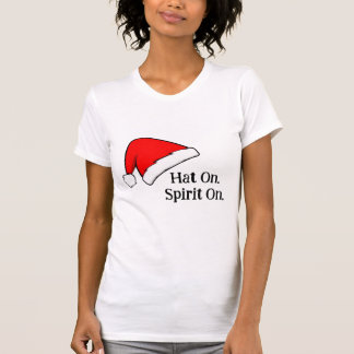 Camiseta de Natal Feminina 'Chapéu Sim. Espírito S