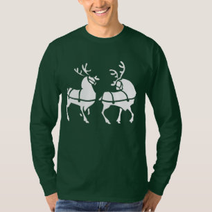 Camiseta de Natal Festiva para as Renas Masculinas