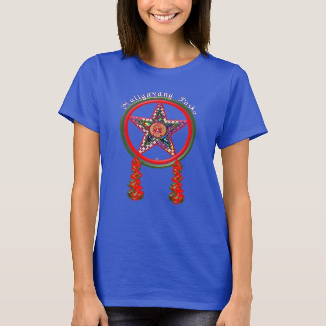 Camiseta de Natal Filipino Parol & Jeepney (Frente)