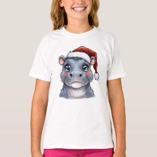 Camiseta de Natal Hippo