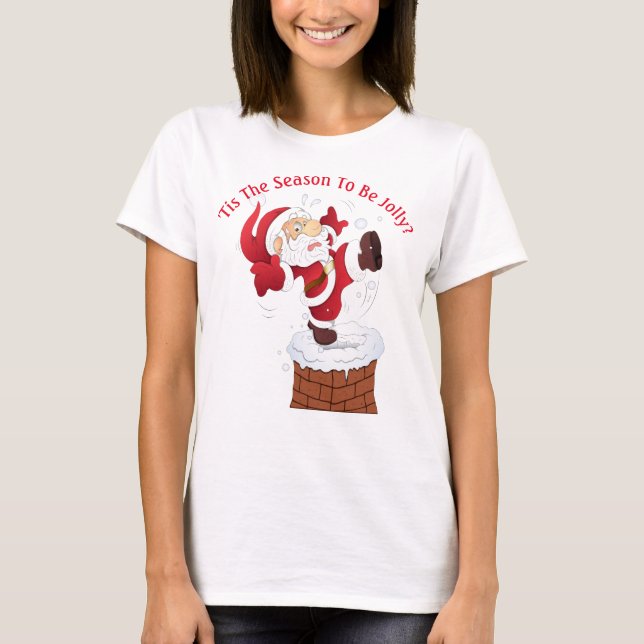 Camiseta de Natal Humorosa para Mulheres (Frente)