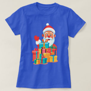 Camiseta de Natal ilustração divertida Papai Noel