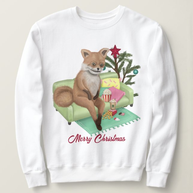 Camiseta de Natal Má Taxidermia Fox (Frente do Design)