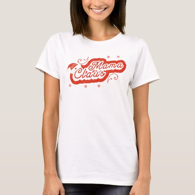 Camiseta de Natal Mama Claus (Frente)