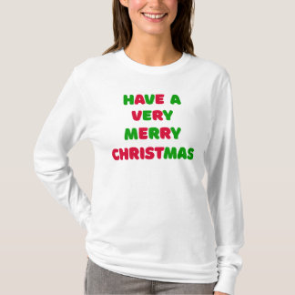 Camiseta de Natal Manga Longa Feminina