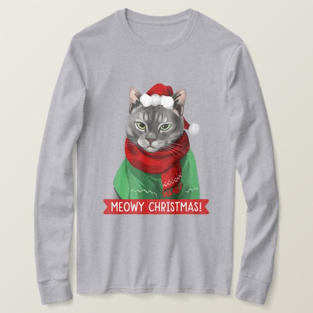 Camiseta de Natal, Maybelle, a Cinza. (Frente do Design)
