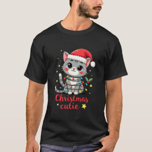 Camiseta de Natal para Homens Gatinho Fofinho de N