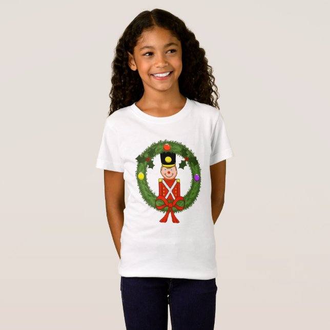 Camiseta de Natal para Meninas Soldier (Frente Completa)