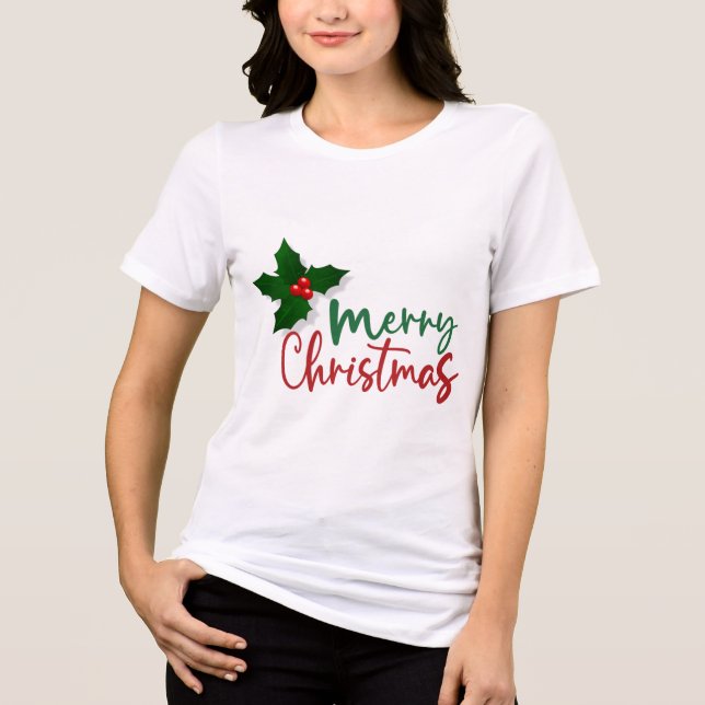 Camiseta de Natal para Mulheres (Frente)