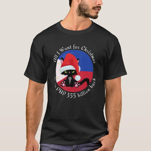 Camiseta de Natal PHP 355 Bilhões Filipinas  (Frente)