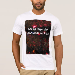 Camiseta de Natal "Puxe meu Dedo"