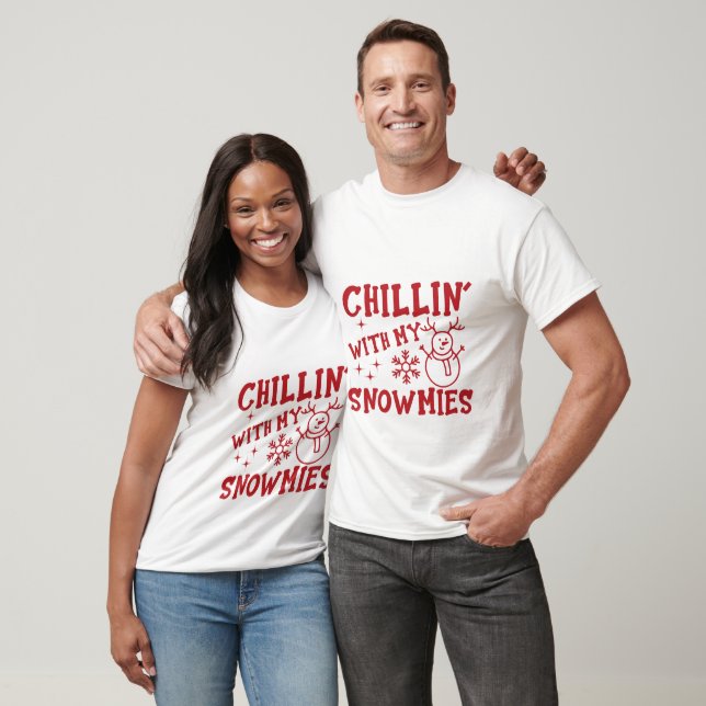 Camiseta de Natal 'Relaxando Com Meus Snomies' (Unissex)