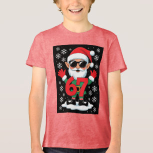 Camiseta de Natal Six Seven 6 7 Legal Meme do Papa