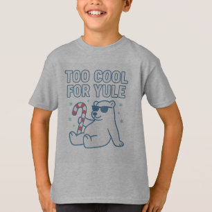 Camiseta de Natal Too Cool for Yule – Urso Polar D