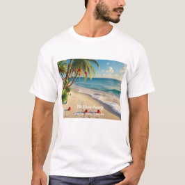 Camiseta de Natal Tropical Personalizada para Famí