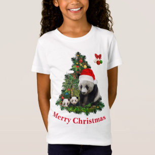 Camiseta de Natal Ursos Panda