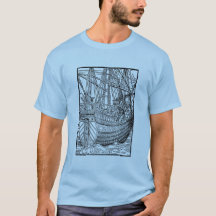 Camiseta de navio à vela Galleon