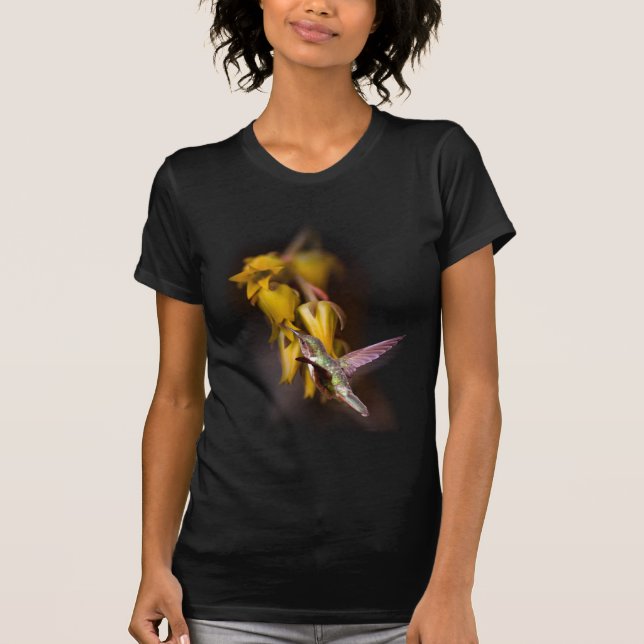 Camiseta de Néctar de Mel de Pássaro Humming (Frente)
