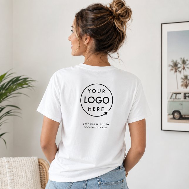 Camiseta de Negócios | Camisas de Equipe com Logot (Minimalist company branded t-shirts for your team apparel employee uniforms or promotional swag.)