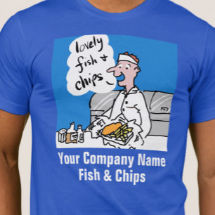 Camiseta de Negócios de Peixe e Frita