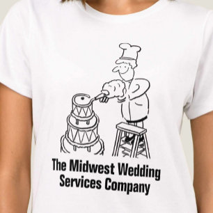 Camiseta de negócios de serviços de casamento dive