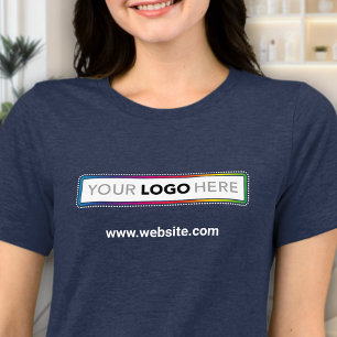 Camiseta de negócios femininos com marca - Logotip