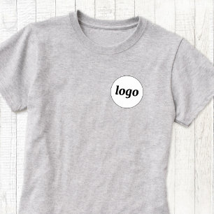 Camiseta de negócios promocional com brasão de log