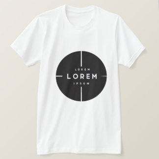 Camiseta de negócios simples com logotipo e texto
