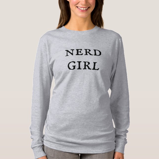 Camiseta de nerd feminino (Frente)