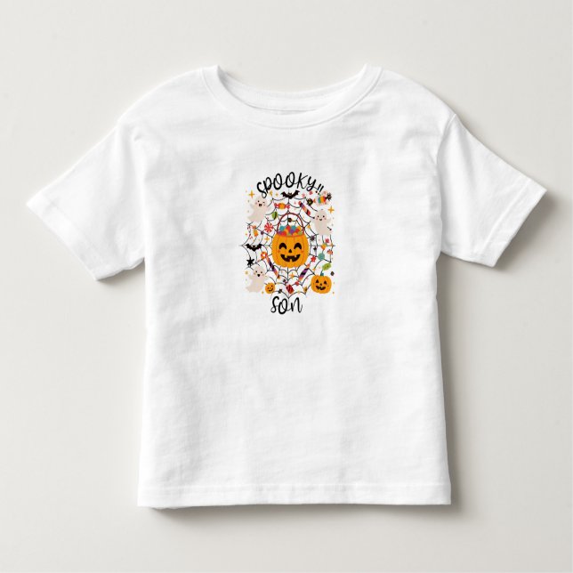 Camiseta de Niño Spooky Son de Halloween (Frente)