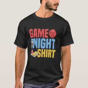 Camiseta de Noite de Jogo Jogos de Tabuleiro Noit