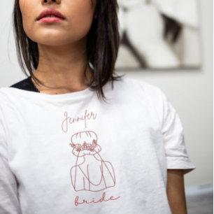 Camiseta de noiva para despedida de solteira