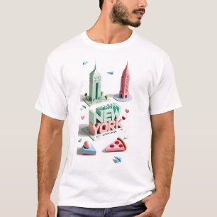 Camiseta De Nova Iorque, com amor - a Menina da Cidade, a E